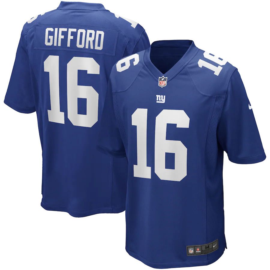 Men New York Giants #16 Frank Gifford Nike Royal Game Retired Player NFL Jersey->new york giants->NFL Jersey